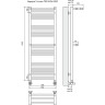 Полотенцесушитель водяной TERMINUS АВРОРА П22 400x1200 с двумя полками 4660059582184